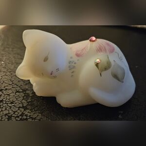 Fenton Hand Painted Kitten